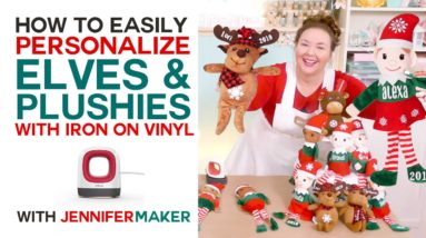 How to Personalize Christmas Elves & Stuffed Animals with Iron-On Vinyl