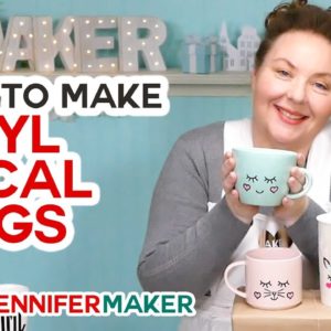 How to Put Vinyl on Mugs + Vinyl Test & Cute Designs!