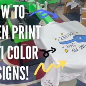 HOW TO SCREEN PRINT A 3 COLOR DESIGN! | HOME BASED SCREEN PRINT SHOP