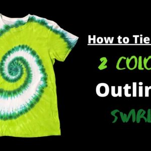 How to Tie Dye a Two Color Outline Swirl T-Shirt