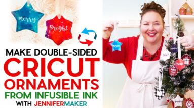 How to Use Cricut Infusible Ink Sheets to Make DOUBLE-sided Ornaments!