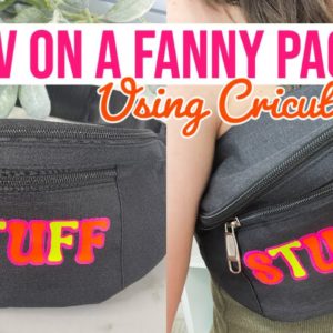 HTV ON A FANNY PACK USING CRICUT EASY PRESS MINI