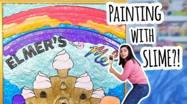 I Made A HUGE Slime Art Masterpiece - #ElmersWhatIf Slime Challenge