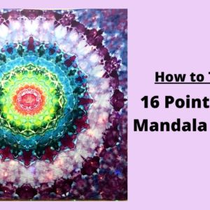 How to Tie Dye a 16 Point Mandala Flower Tapestry (17 DIFFERENT COLORS WITH ICE!)