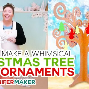 Make a Whimsical Christmas Tree with Ornaments - Kraft Board, Chipboard, or Acrylic!