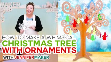 Make a Whimsical Christmas Tree with Ornaments - Kraft Board, Chipboard, or Acrylic!