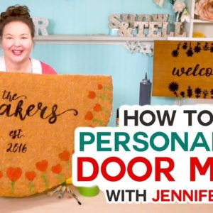 Make Personalized Door Mats with a Cricut! (Freezer Paper + Flex Seal Method!)