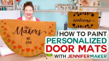 Make Personalized Door Mats with a Cricut! (Freezer Paper + Flex Seal Method!)