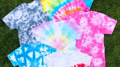 How to Tie Dye: Swirls, Bullseye, Striped, Scrunch & Shibori Triangles - Using Tulip® One-Step Dye®