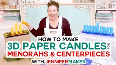 Make 3D Paper Candles for Menorahs & Centerpieces!