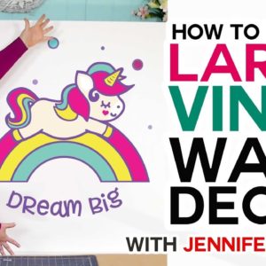 Make a Large Vinyl Wall Decal - How to Cut Larger Than Mat on a Cricut!