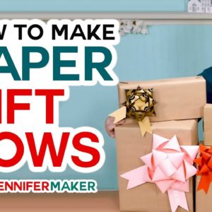 Make Gift Bows from Paper - Cut with a Cricut or by Hand!