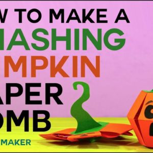 Smashing Pumpkin Paper Bomb - Pop-Up Toy Tutorial & Pattern - Kamikara - パンプキン爆弾