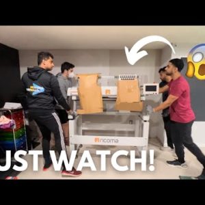 Carrying A Multi Head EMBROIDERY Machine In The Basement | HOME BASED BUSINESS!!