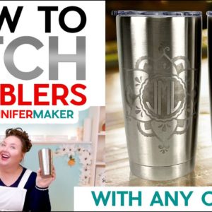 How to Etch Metal at Home: DIY Stainless Steel Tumbler with a Cricut Stencil!