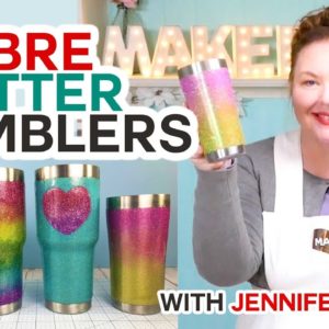 Ombre Glitter Tumbler Tutorial (Rainbows, Too!)