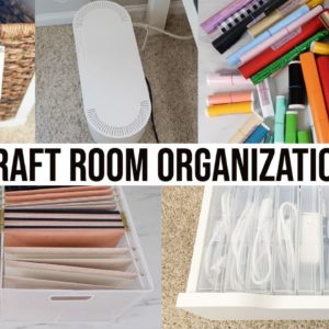 ORGANIZE MY CRAFT ROOM WITH ME | CRAFT & CRICUT ORGANIZATION IDEAS