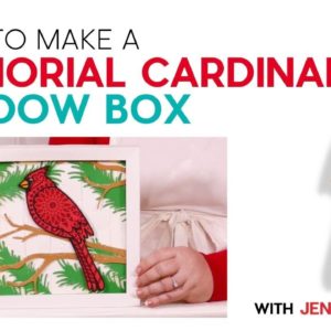 Paper Cardinal Shadow Box: How to Make an Easy Gift with Free SVG!