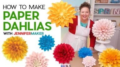 Paper Dahlia Flower Tutorial | Free Patterns for Three Styles!