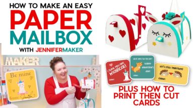 Paper Mailbox + How to Make Print Then Cut Cards!