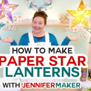 Paper Star Lanterns with Cut-Outs and Snowflakes!