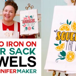 Personalized Flour Sack Towels with Cute Iron-On Vinyl