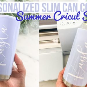 PERSONALIZED SLIM CAN COOLER | SUMMER CRICUT PROJECT SERIES