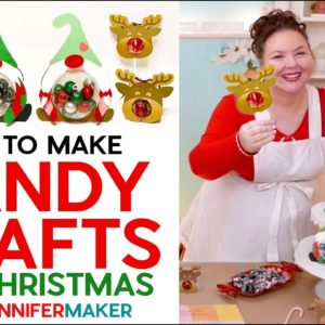 Candy Crafts for Christmas | Candy Christmas Tree, Christmas Gnomes + Rudolph Candy Holder!