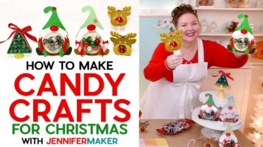 Candy Crafts for Christmas | Candy Christmas Tree, Christmas Gnomes + Rudolph Candy Holder!