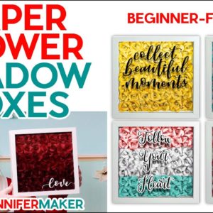 How to Make a Paper Flower Shadow Box with Cricut for Any Size Frame - Beginner-Friendly Tutorial