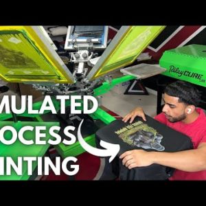 SCREEN PRINTING Simulated Process On Black T-Shirts | Step By Step Process