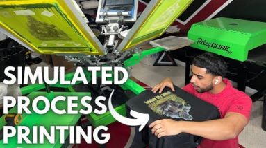 SCREEN PRINTING Simulated Process On Black T-Shirts | Step By Step Process