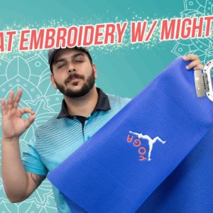 Yoga Mat EMBROIDERY | MIGHTY HOOPS For Thick Material | Free Design (EMB Hub Ep123)