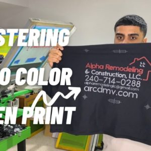 HOW TO REGISTER AND SCREEN PRINT A 2 COLOR DESIGN | SCREEN PRINTING FROM MY BASEMENT