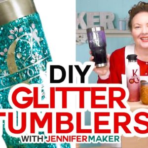 Glitter Tumbler Tutorial - Epoxy + Loctite Method - Full Process Start to Finish!