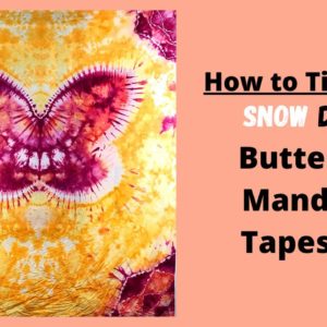 How to Tie Dye a Beautiful Mandala Butterfly Tapestry | Ice Dye (SNOW) | Tapestry #4