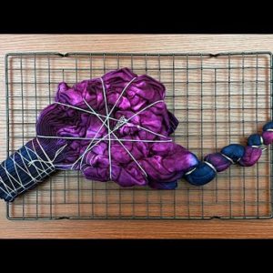 Tie-dye pattern : Magenta Mandala & Spine (Hot Water Irrigation Technique)