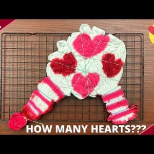 Tie-dye pattern : Valentine's Bursting Heart & Polka Dots Spine!