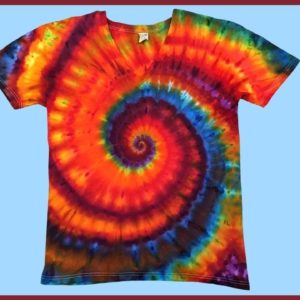 Tie Dye Shirt - Ice Dye Swirl Pattern with Unique Dye Placement