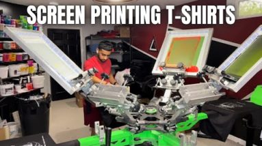 Screen Printing T-Shirts Using Monarch Plastisol Ink | Screen Printing 100+ T-Shirts