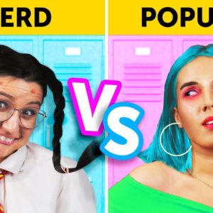 POPULAR VS NERD STUDENT. 12 DIY school pranks and hacks by 5-Minute crafts