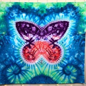 How to Tie Dye a BEAUTIFUL Butterfly Tapestry - Complete Step by Step Tutorial for Beginners