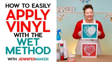 How to Apply Vinyl with the Wet Method | Cricut Vinyl Transfer Tape vs Transfer Paper!