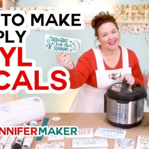 How to Make Vinyl Decals + Designs for Instant Pot, KitchenAid Mixer, & Keurig!