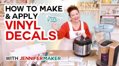 How to Make Vinyl Decals + Designs for Instant Pot, KitchenAid Mixer, & Keurig!