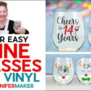 DIY Easy Personalized Wine Glasses with Vinyl and a Cricut - For Beginners!