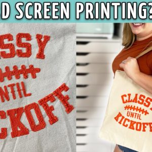 😱NEW TWIST on Screen Printing with Cricut and Vinyl Tutorial 👀 Speedball Puff Cricut Screen Printing