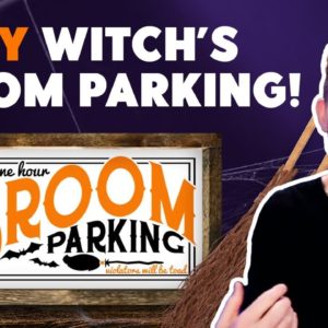 DIY Witch's Broom Parking! NEW Halloween Decor 2022