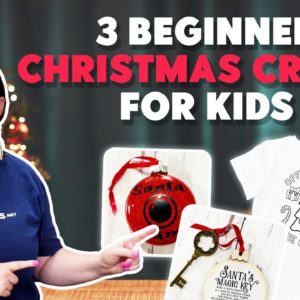 🎄 3 BEGINNER Christmas Crafts for Kids