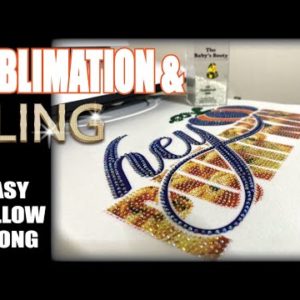 SUBLIMATION AND HOTFIX RHINESTONES MIXED MEDIA T-SHIRT | TEST BLING WITH ME